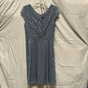 Elegant Gray Lace Dress